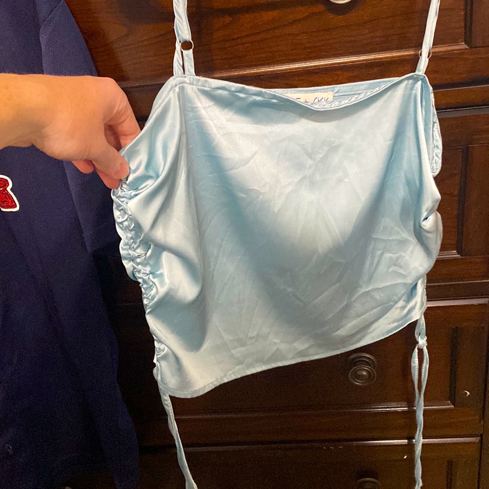 She and Sky satin tank top